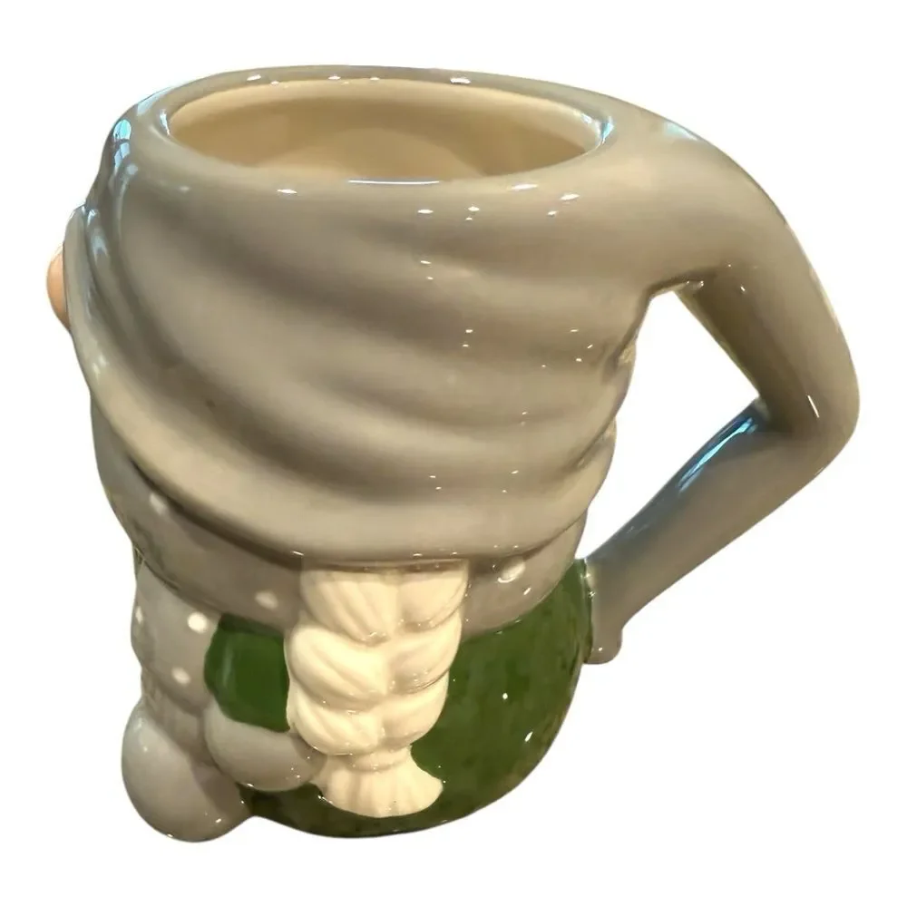 Pottery Barn GNOMETTE gnome shaped ceramic 4 mug Gnome Set
